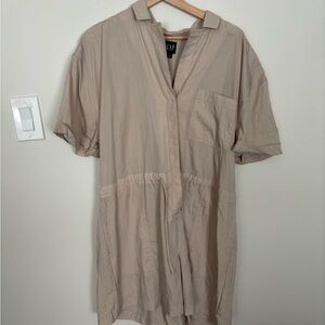 GAP Beige Short Sleeve Romper